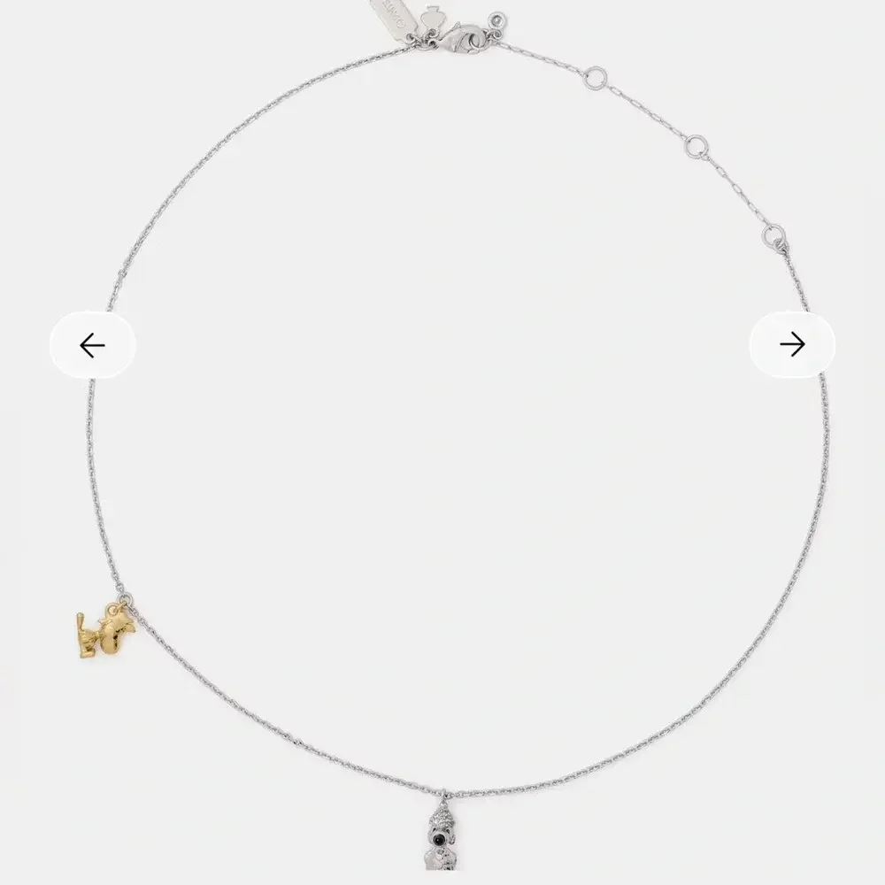 Kate Spade Mismatched Gold Silver Scottie Dog Pendant Charm Necklace